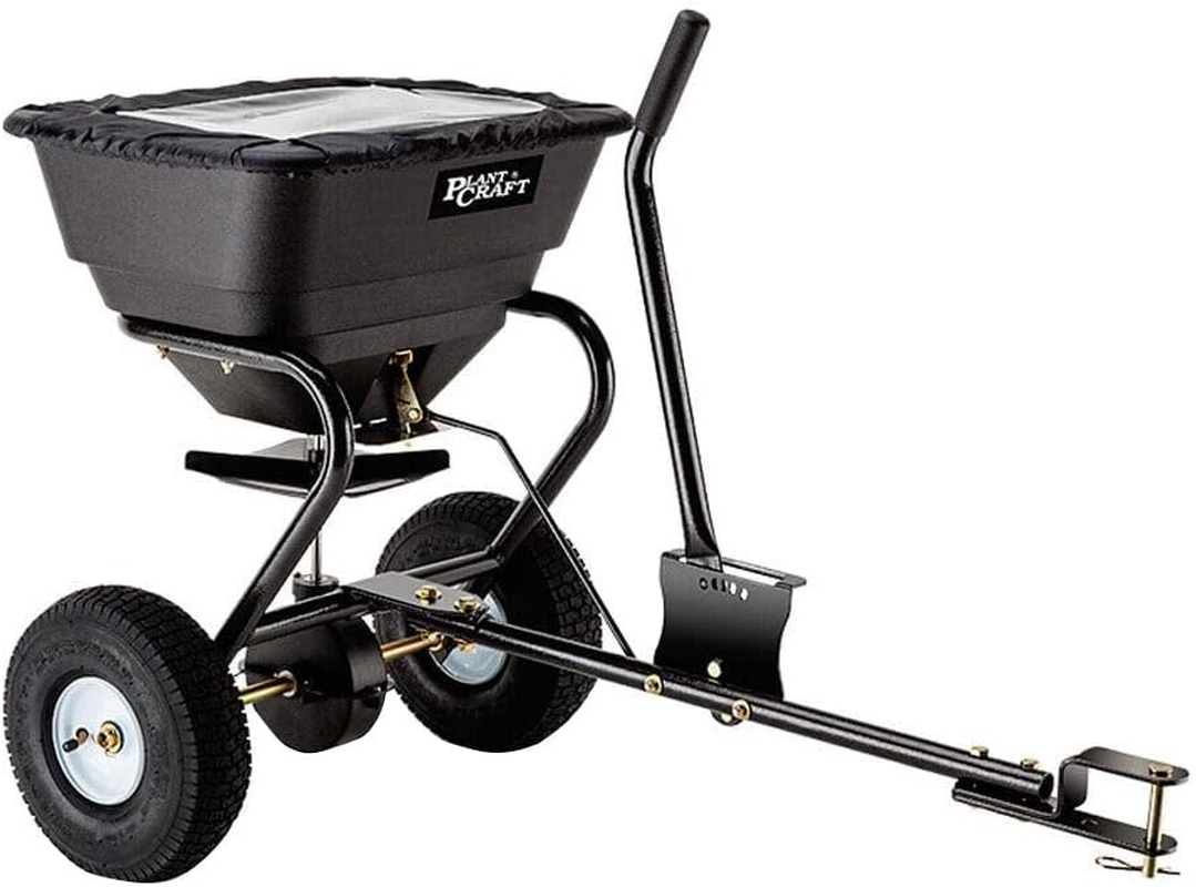 PLANTCRAFT Tow behind Spreader 30Kg / 26L Seed Fertiliser Tow Rotary with Rain Cover image number 5