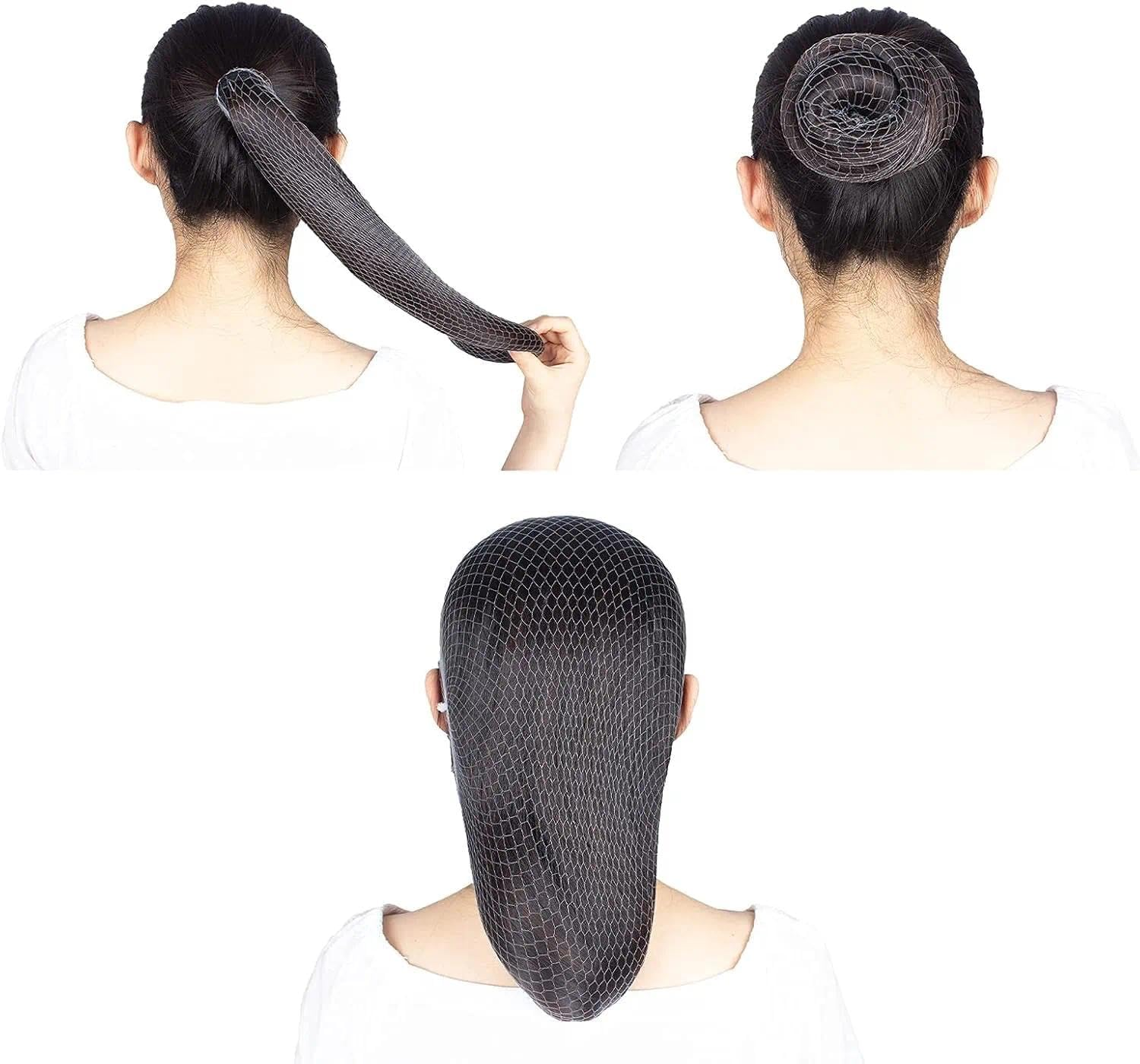 CRFY 20PCS of Hairnets Invisible Elastic Edge Mesh 50Cm Hair Nets for Women Hair Bun Making Sleeping Ballet Dancer Kitchen Food Service 20 Inches White (Individual Pack 20Pcs) image number 2