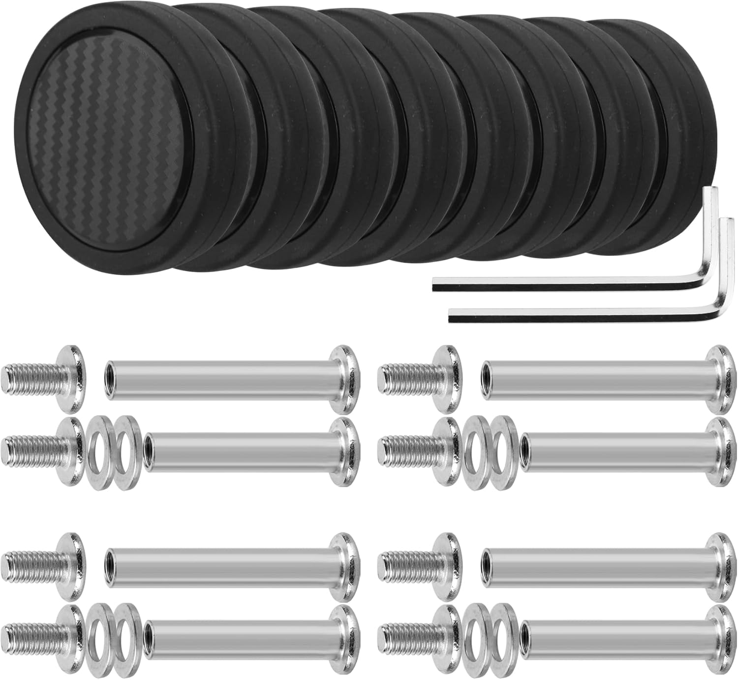 Volein Pack of 8 Suitcase Replacement Wheels Luggage Replacement Wheels Wear-Resistant Suitcase Wheels Rubber Replacement Wheels for Suitcases