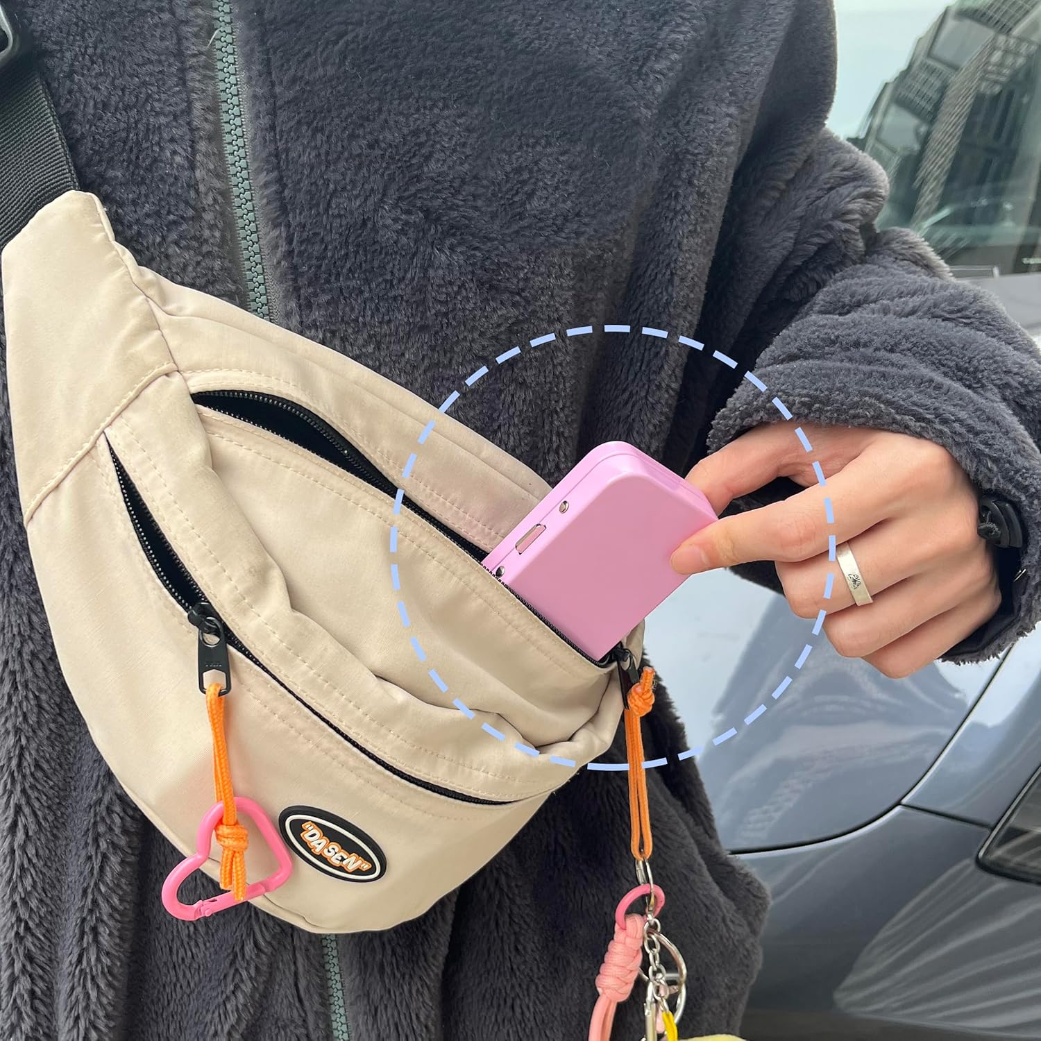 2Pcs 3 Compartments Pill Case with Mirror, Portable Metal Medicine Pill Organizer Small Pill Box Vitamin Pill Holder for Pocket, Purse, Travel (Pink) image number 4