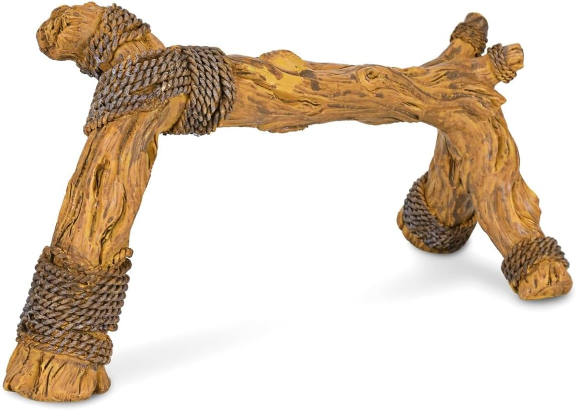 AIMALL Reptile Climbing Branch Decoration &ndash; 9.44In Resin Tree Limb for Lizards, Terrariums, Amphibians, Rainforest Landscaping with Textured Grip & Stable Base image number 3