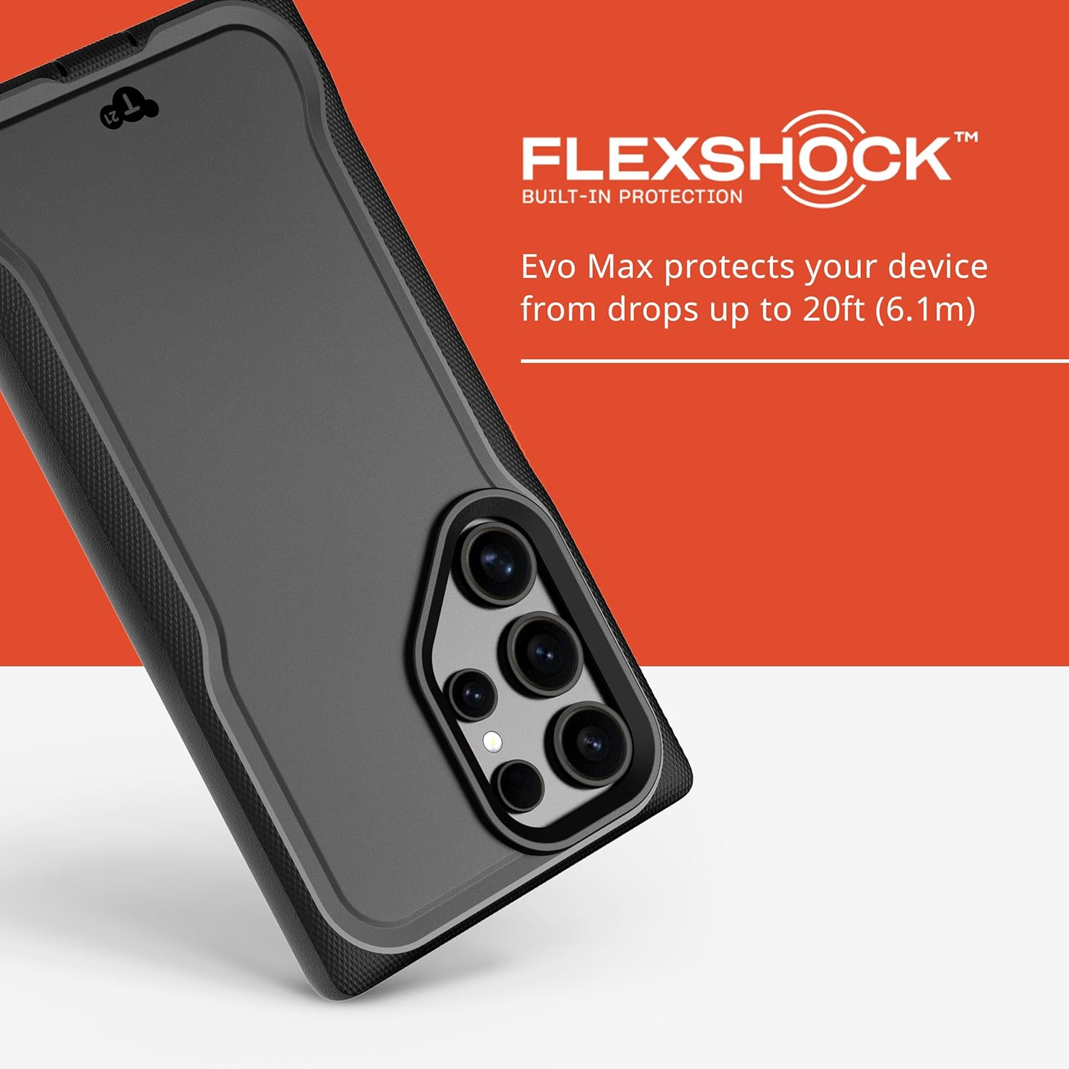 Tech21 Evo Pro Case for Samsung Galaxy S24 Ultra - Impact Protection Case with 9X Military Standard Rating - Black image number 1