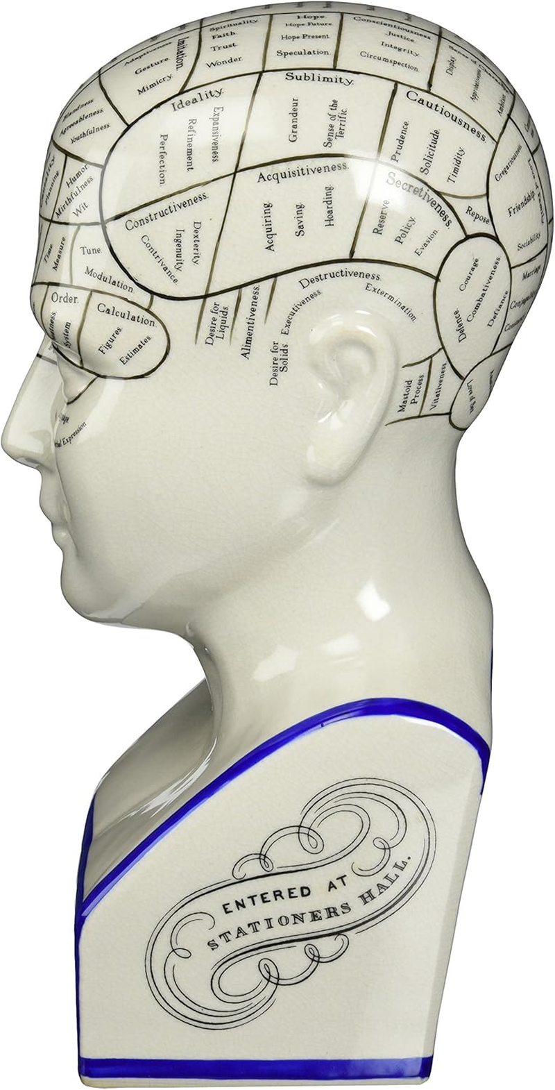 Design Toscano Inc 12H In. Porcelain Phrenology Head Statue [Kitchen] image number 1