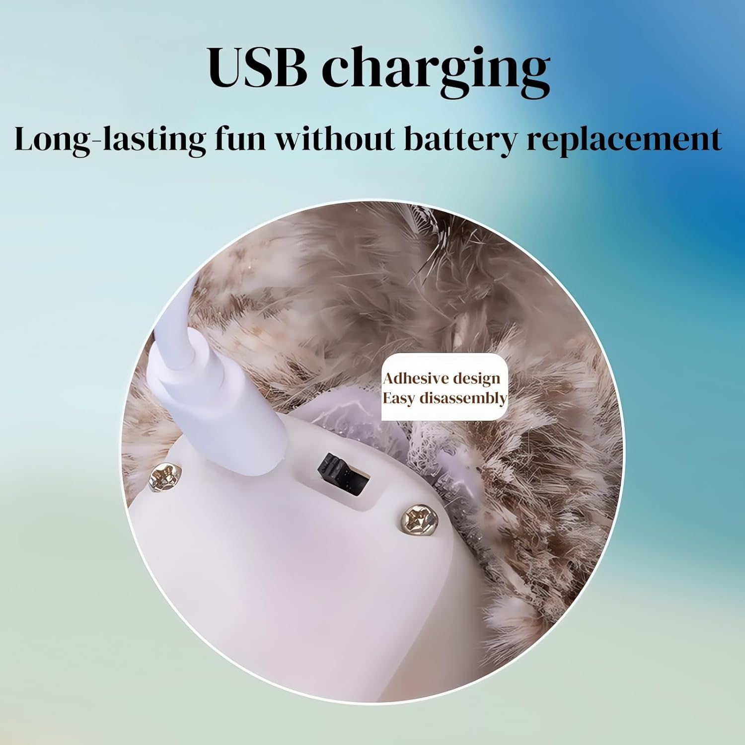 Interactive Cat Toys Flapping Bird,Plush Flying Bird Toy for Indoor Cats,Plush Kitten Exercise Toys, Touch Activated image number 2