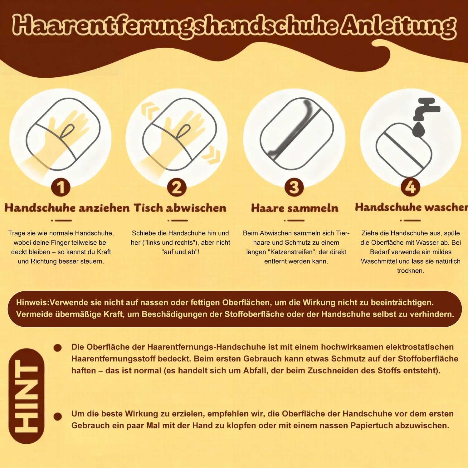 CYSOCZS Grooming Gloves for Dogs and Cats, Set of 2, Mesh Design with Adjustable Closure, Black/Yellow (1 Pack) image number 2