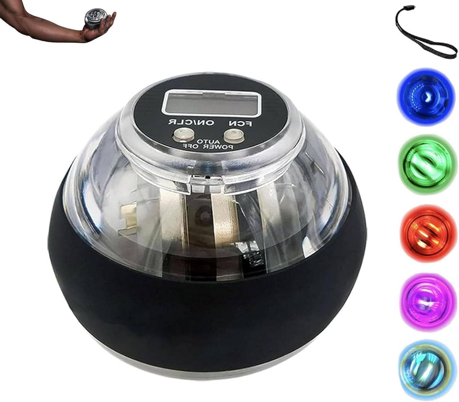 Cura Ball, Curaball Hand Exerciser, Hand Balls Gripping for Women Men, Adjustable Resistance Torque Balls, Gyroscopic Grip Strengthener, Auto-Start Gyroscopic Wrist Exercise Ball image number 2