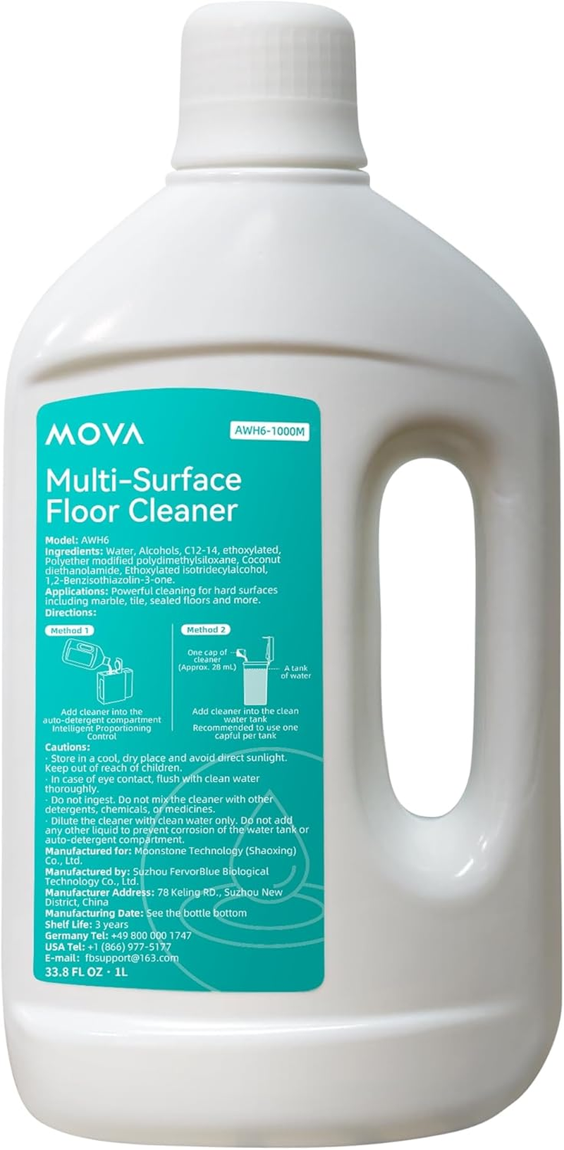 MOVA Cleaning Solution for Robot Vacuum P50 Ultra/P50 Pro Ultra/V50 Ultra, 1000Ml