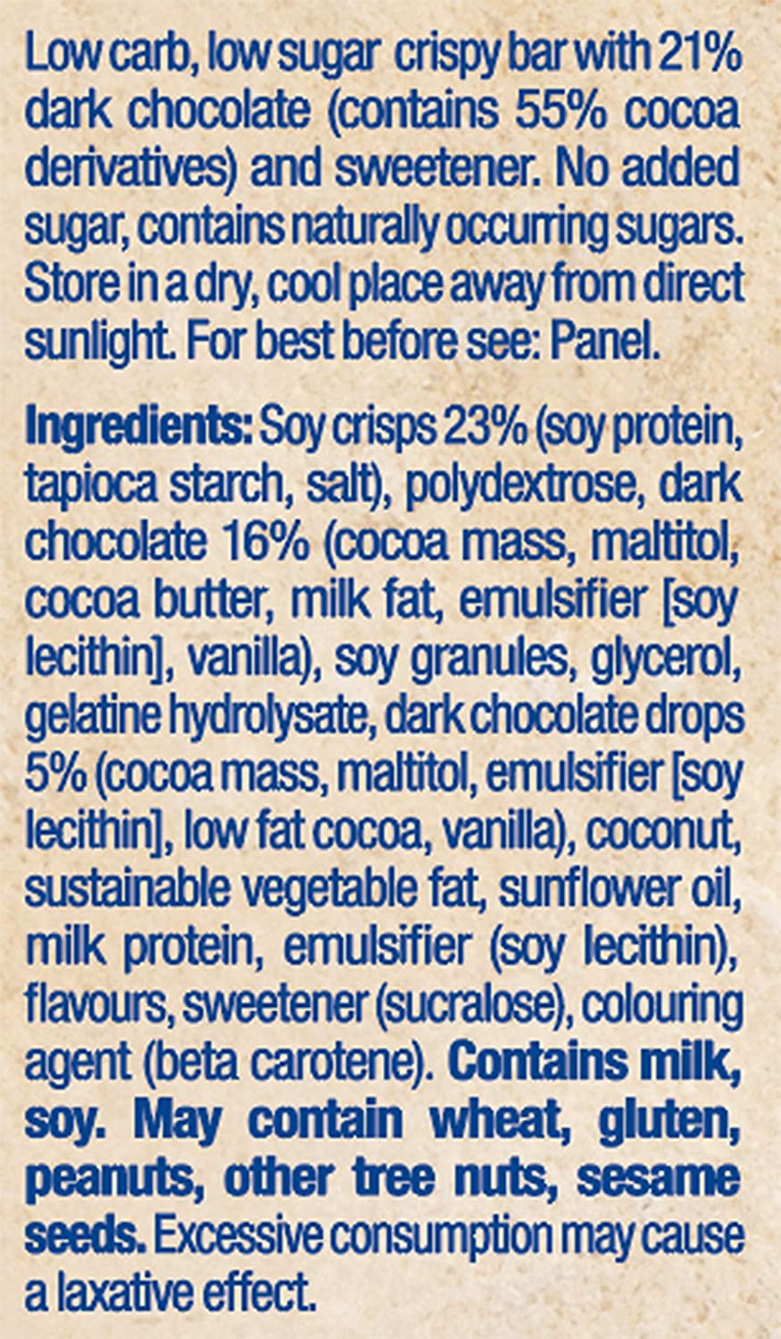 Atkins Chocolate Chip Crisp Bars | Keto Friendly | 5 X 37G Low Carb Chocolate Bars | Low Carb, Low Sugar, High Protein, High Fibre | 5 Bar Pack image number 4