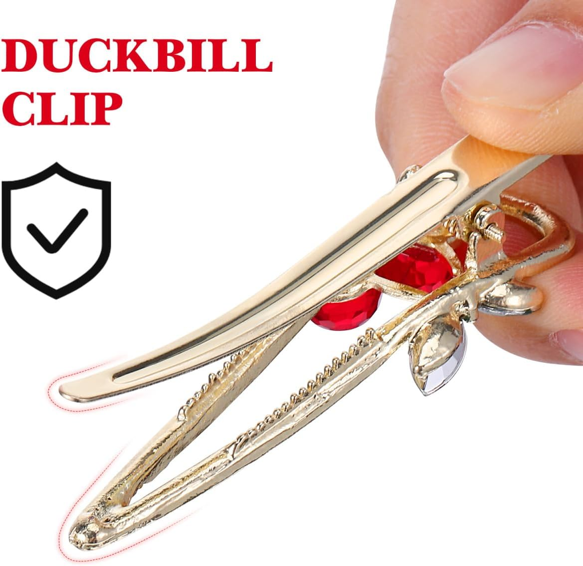 Ipetboom Fashion Cherry Hairpin Set - 2 Piece Rhinestone Clip Clip Headpiece for Girls Perfect image number 6