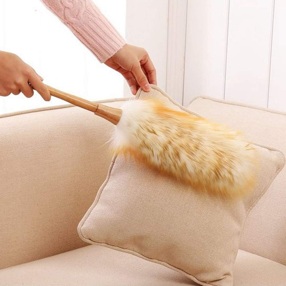 AKLOSIPY Lamb'S Wool Duster with Wooden Handle &ndash; Soft, Stylish & Tool for Home, Office & Delicate Surfaces image number 6