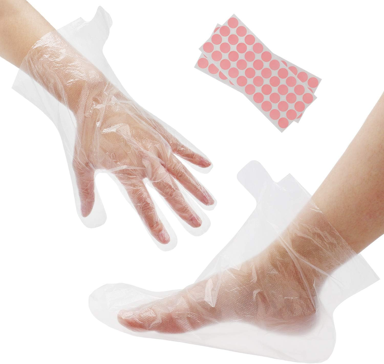 Paraffin Bath Liners, Segbeauty 200 Count Plastic Socks and Gloves Pro Cozies Liners for Hand & Foot Paraffin Bath Wax Therapy Bags Small image number 2