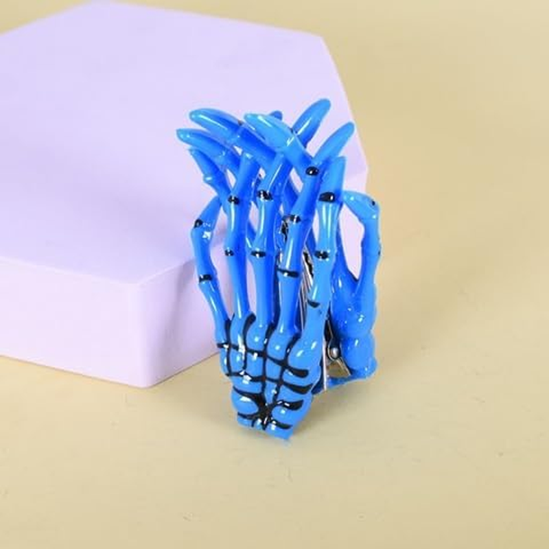 20Pcs Funny Skull Skeleton Hand Bone Claw Hair Clips Hairpins image number 2