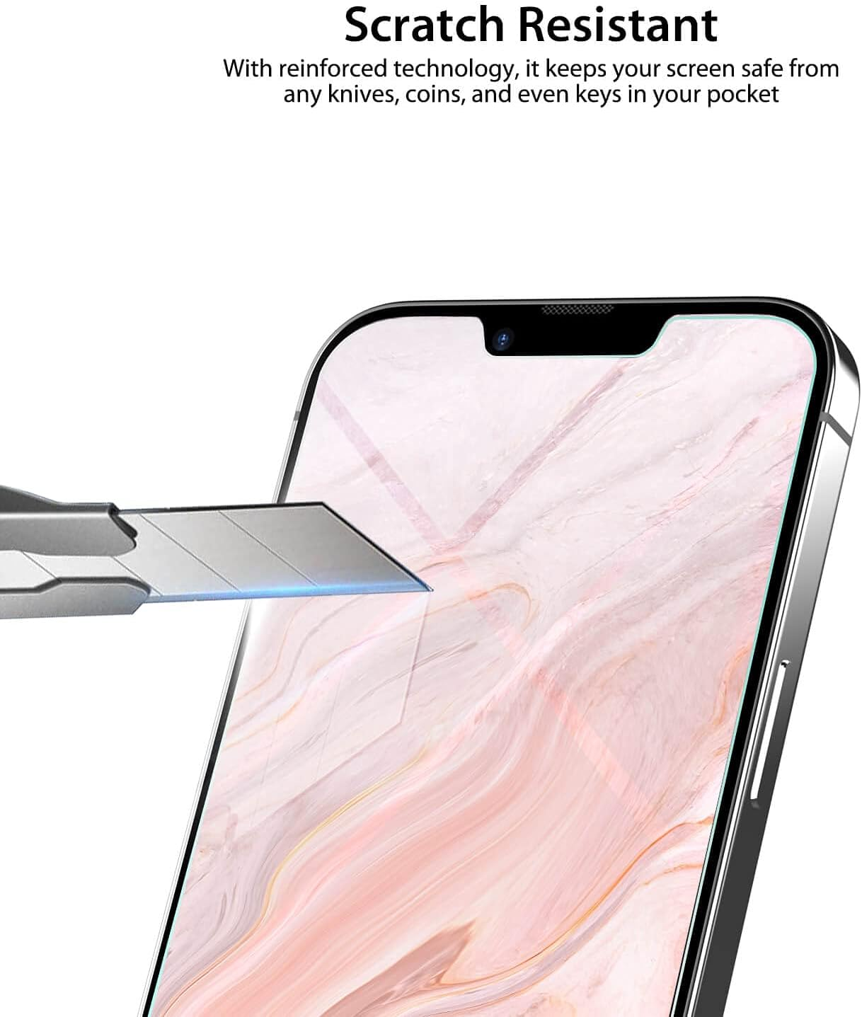 [3 Pack] ZUSLAB Screen Protector for Iphone 16E / 14/13 Pro / 13 Tempered Glass Film Case Friendly 9H Hardness for Apple - Clear image number 2