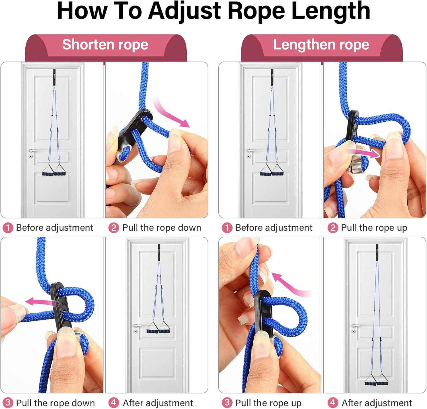 Bilbear over the Door Shoulder Pulley for Physical Therapy at Home,Arm Pulleys for Shoulder Rehab over Door,Over Door Exercise Pulleys for Shoulders Rehab,Home Pulley System Reduce Frozen Shoulder image number 4