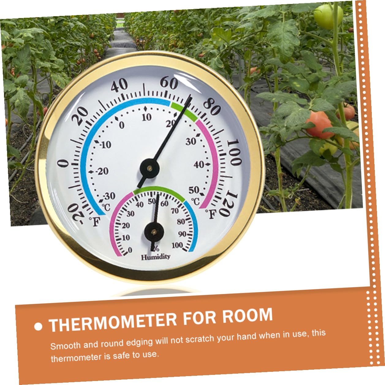 Gadpiparty Multifunctional Indoor Outdoor Thermometer Hygrometer with Hanging Design Temperature Humidity Gauge for Sauna Garden Office Bedroom Greenhouse Use image number 3