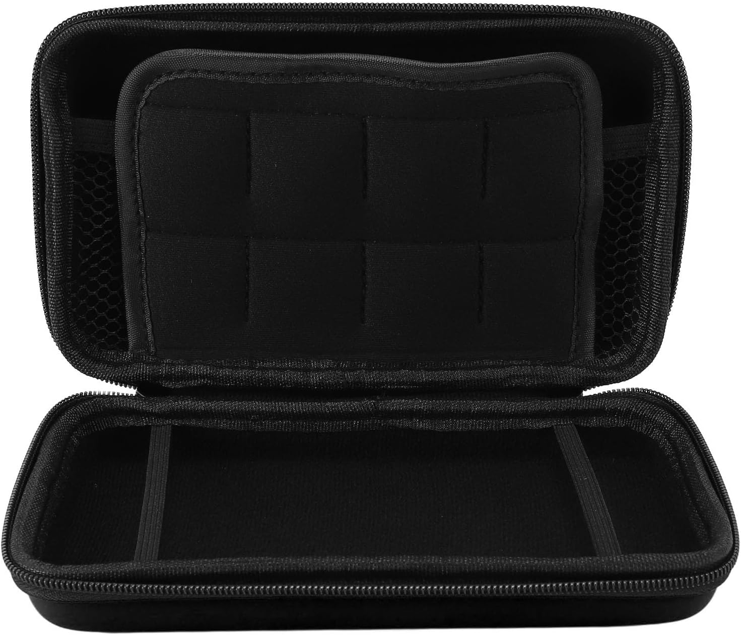 Hard Shell Carrying Case for 3DS XL, Super N Edition, 2DS XL, New 3DS XL, New 3DS LL, 3DS XL, 3DS LL, with Large Capacity Storage (Silver)