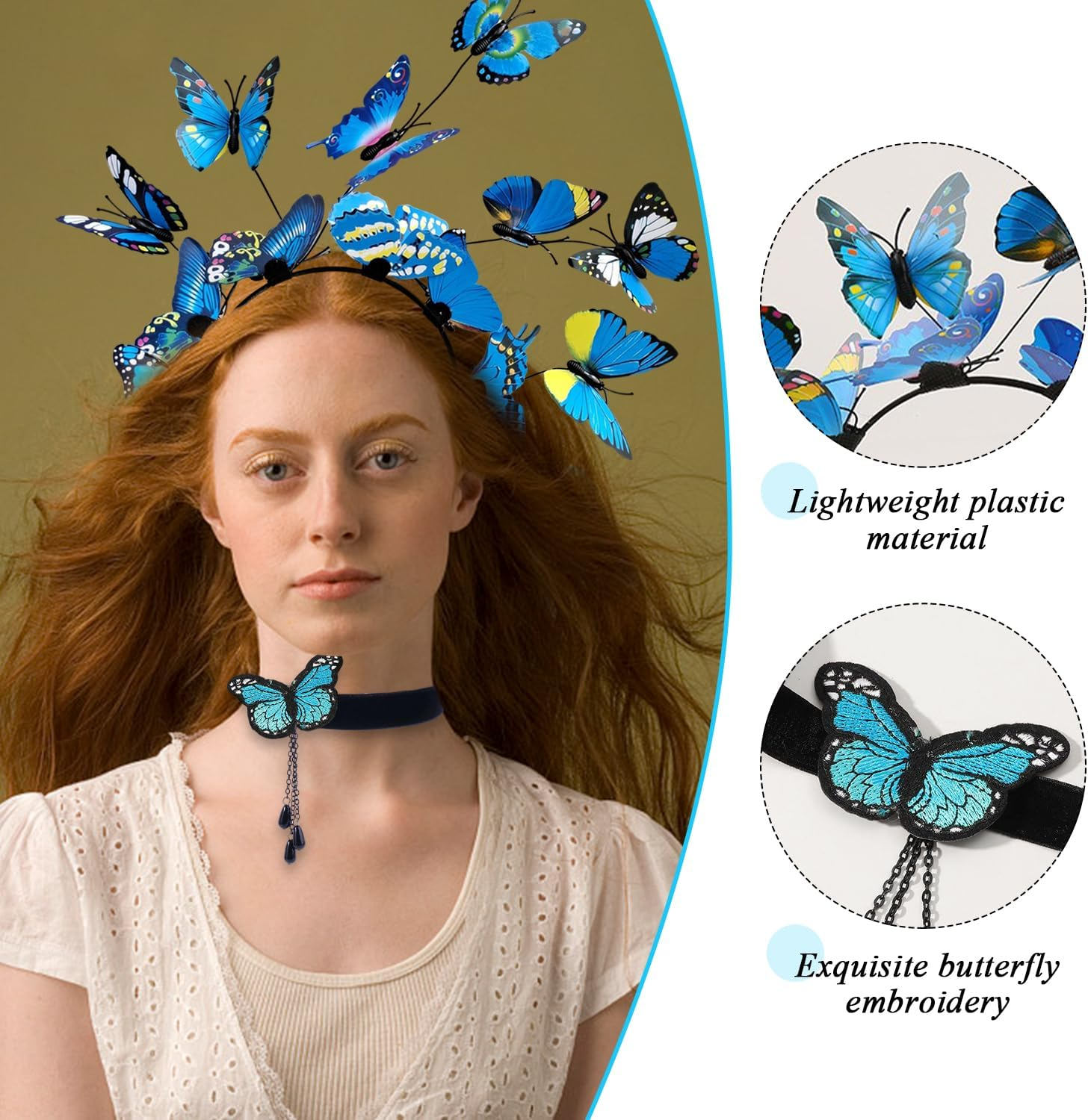 1 Headband, 1 Necklace, 1 Bracelet, Jewellery Set, Charming Personalised Accessories for Women, Clothing Accessories. image number 4