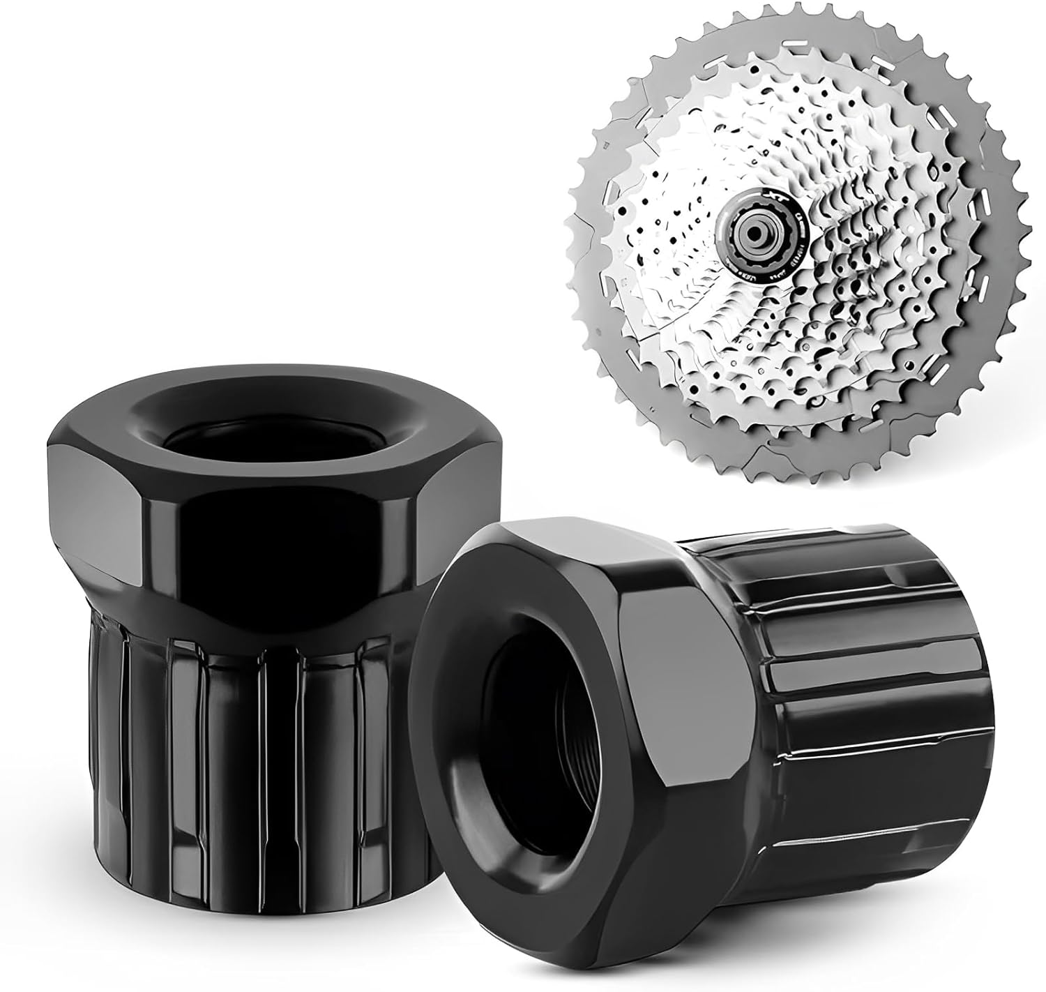 Bike Cassette Removal Tool 2 Pcs, 12-Tooth Bicycle Freewheel Installation and Removal Tool for Bike Sprocket Cassette Lockring Flywheel image number 4