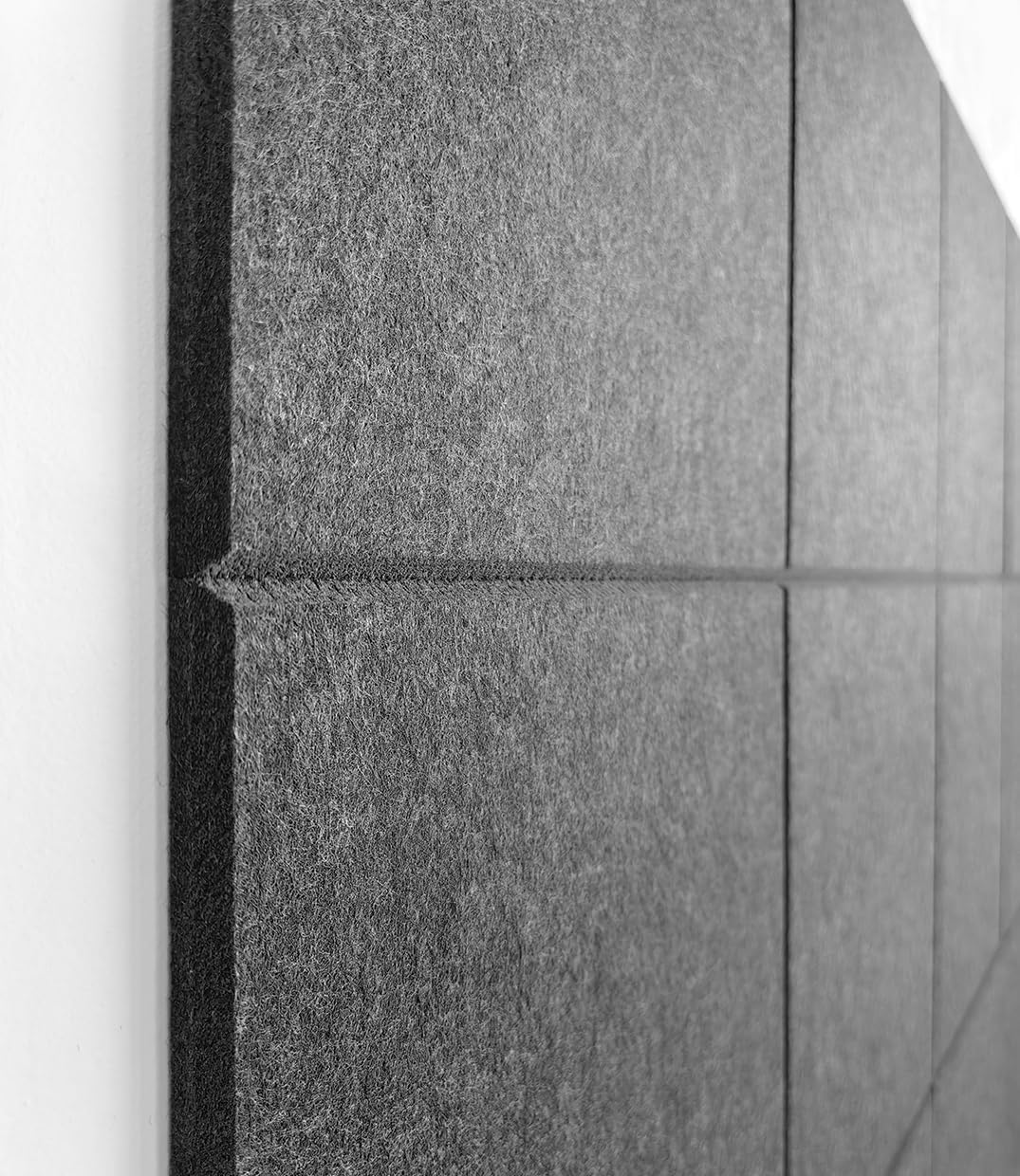 Office Cork Board Alternative | Gray Felt Tiles (12-Pack) | Felt Bulletin Board for Home | Wall Organizer for Office | Large Cork Boards | Pin Board Display | Dart Board Wall Protectors | Gray Black