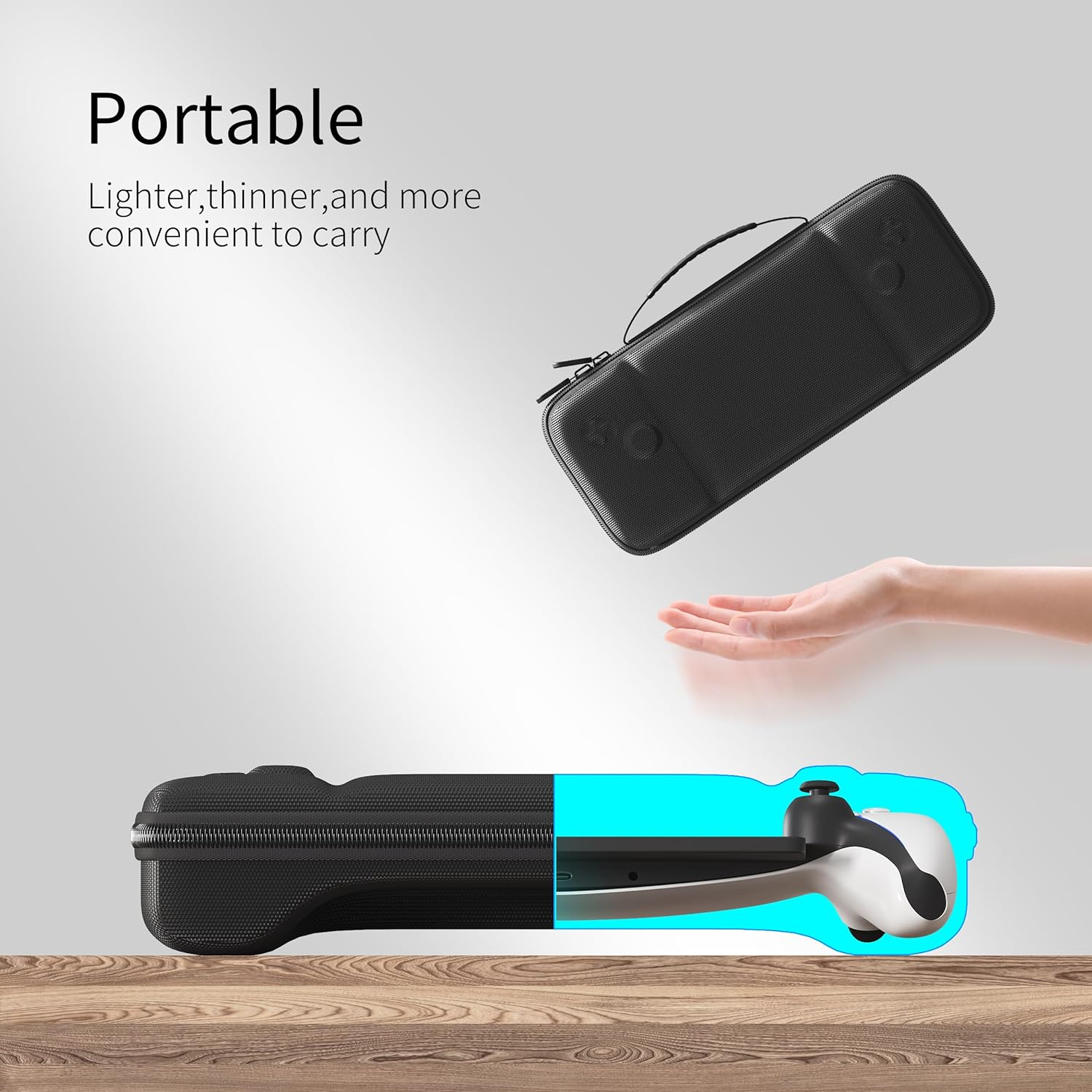 Iofeiwak Hard Shell Carrying Case for PS Portal - Playstation 5 Remote Player Portable Thin Storage Case [Lightweight] [Waterproof] [Full Protection] image number 4