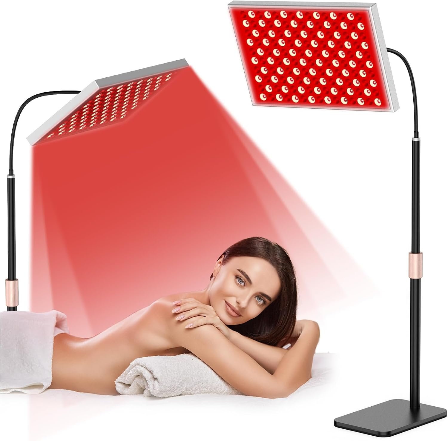 Red Light Device, LED Deep Red Light 660Nm and 850Nm with Adjustable Stand for Face and Skin image number 4