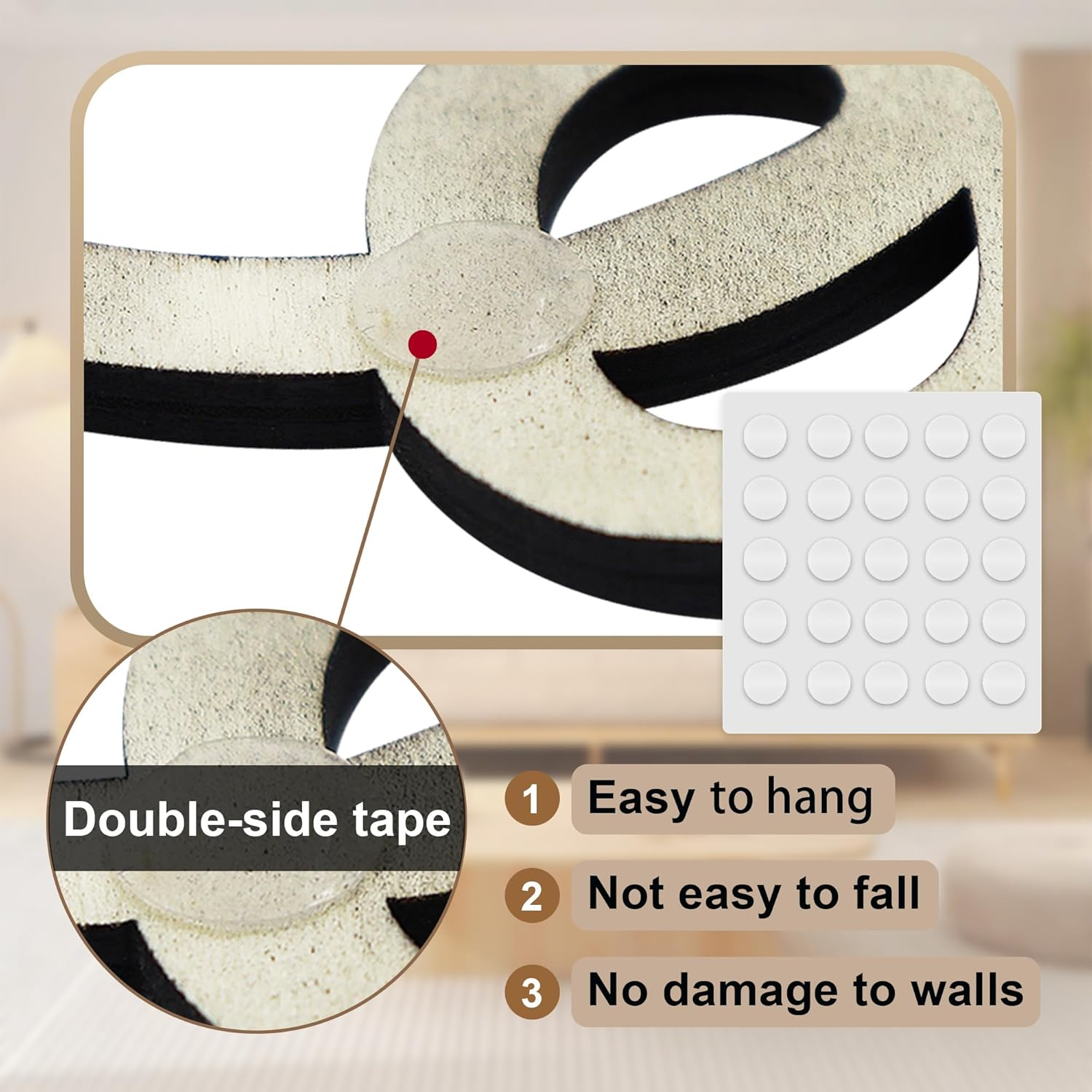 Love You Bye Black Wall Decor, Hanging Wood Home Wall Decor, Family Wall Decor with Letters, Entryway Wall Art, Farmhouse Gather Wall Decor for Hallway Living Room (Black) image number 2