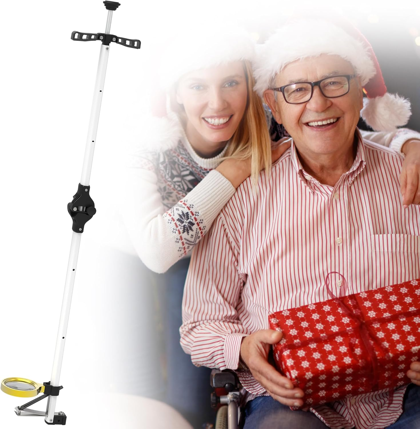 Long Handled Toenail Clippers Wide Jaw Opening, Free Bending, for Thick Nails, for the Seniors, Overweight, Disabled with Arthritis, Easy Reach Pedicure Auxiliary Tools (19.7" Long Handle)