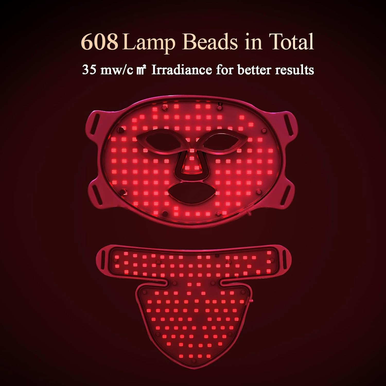 Red Light Therapy Face Mask for Face & Neck &ndash; 8 Light Modes with 850Nm NIR Infrared, 7-Color Beauty Light, Rechargeable Led Face Mask for Anti-Aging, Skin Firming & Radiant Glow at Home image number 5