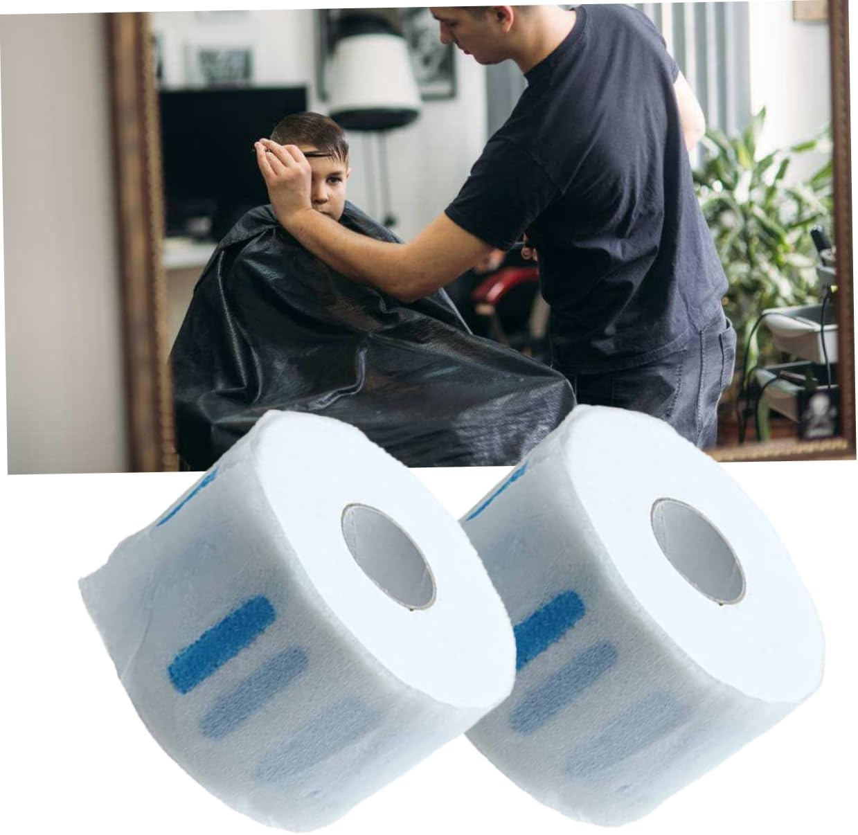 Salon Neck Paper, Disposable Neck Strips Disposable Hair Neck Protection Paper Broken Hair Preventing Salon Barber Paper, Salon Hairdressing Paper Tool