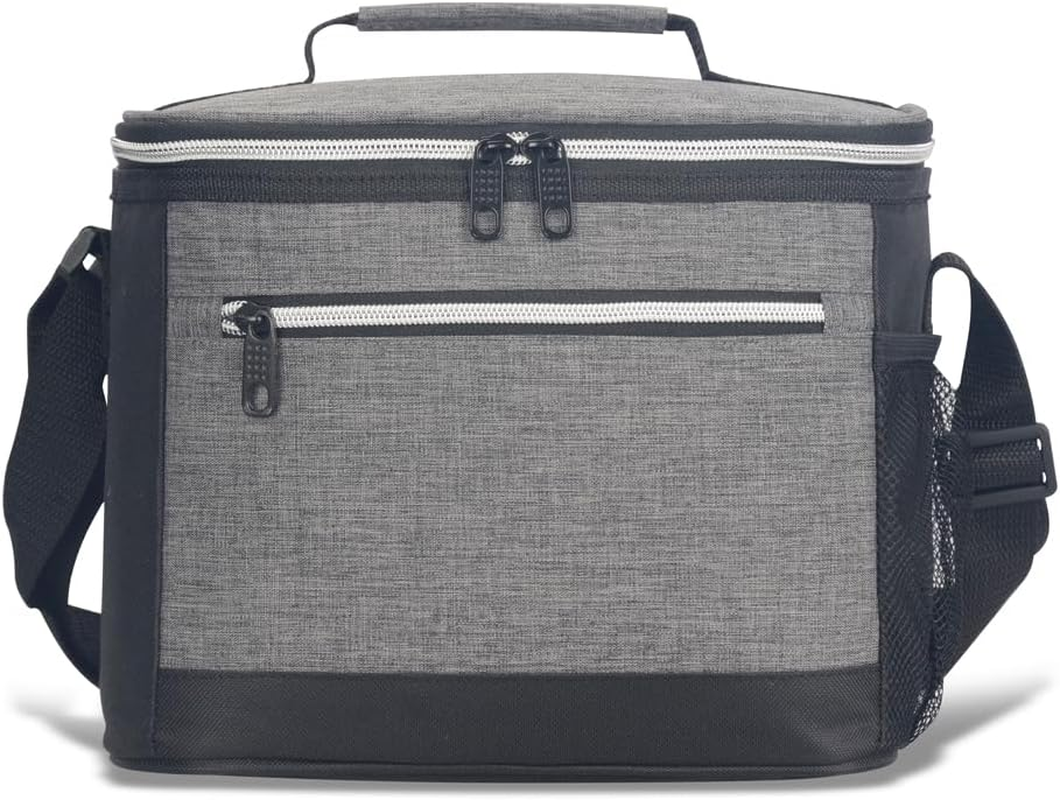 EAGLEMATE BPA Free Insulated Lunch Bag for Adults &ndash; Leakproof Thermal Lunch Box Tote with Shoulder Strap, Reusable Soft Cooler for Men Women Work School Picnic Office Travel (Black)