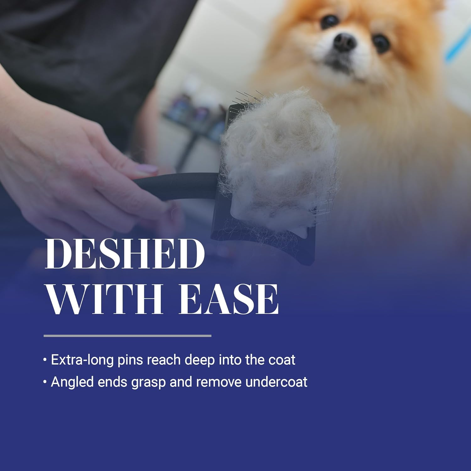 Chris Christensen Baby K Dog Slicker Brush, Groom like a Professional, Fluff Detangle Style, Saves Time Energy, Black, Small image number 2