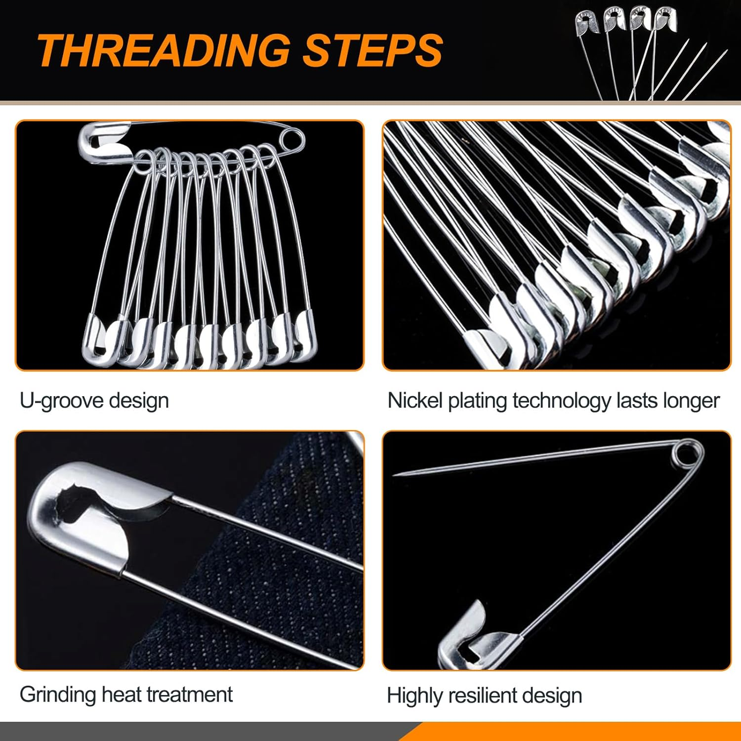 Rustark 98Pcs Sewing Kit with Portable Bag, Premium Sewing Supplies Kit Includes 14 Colors Sewing Threads and Accessories Kit for Home Traveler Emergency Sewing Repair image number 2