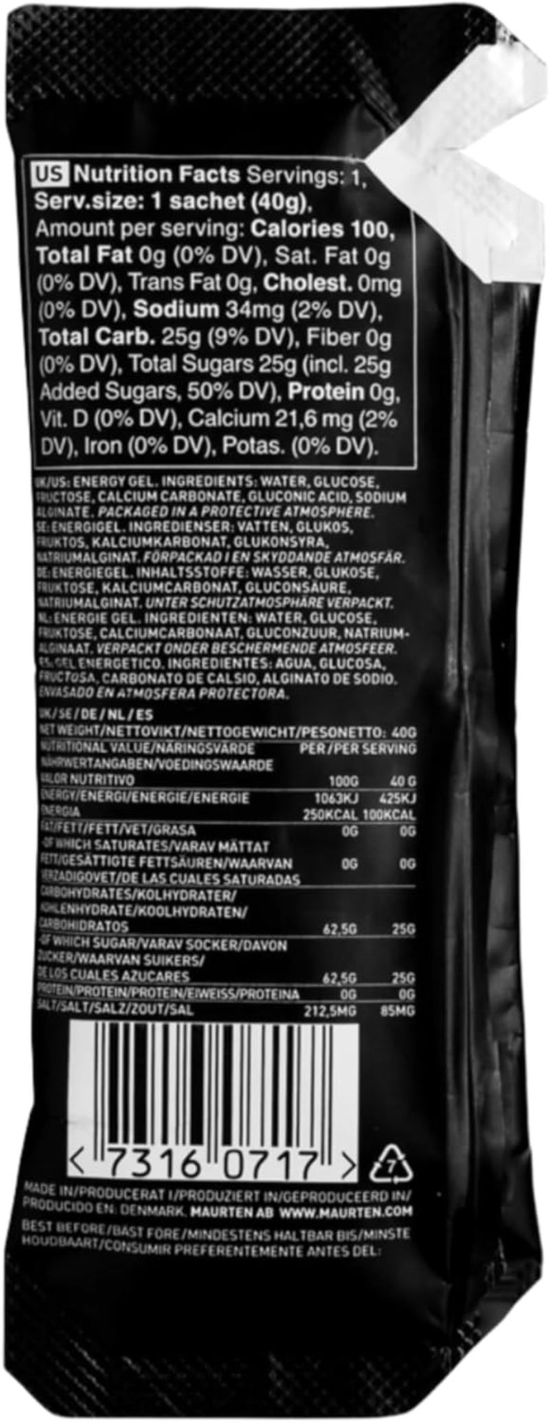 Maurten - Gel 100 Hydrogel Sports Fuel Pack of 6 (Black) image number 2