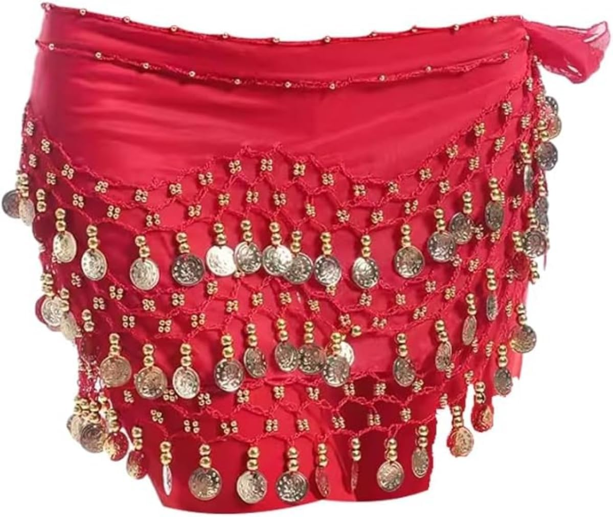 Costume Bay Kids Girls Belly Bollywood Dance Coins Hip Scarf Skirt Wrap Belt Costume/Belly Dance Tribal Sash Belt Scarf Skirt Wrap - Purple image number 7