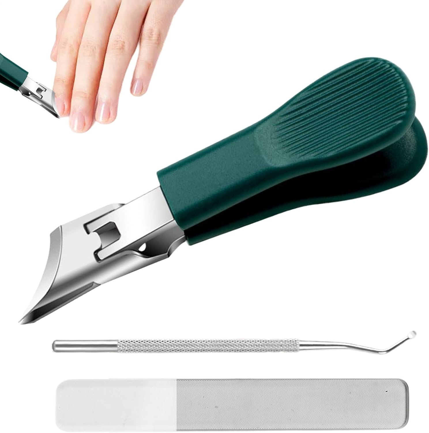 Angled Nail Clippers - Anti-Splash Nail Care Kit,Professional Fingernail Trimmer, Multifunctional Toenail Clip for Home Manicure, Travel Grooming image number 1