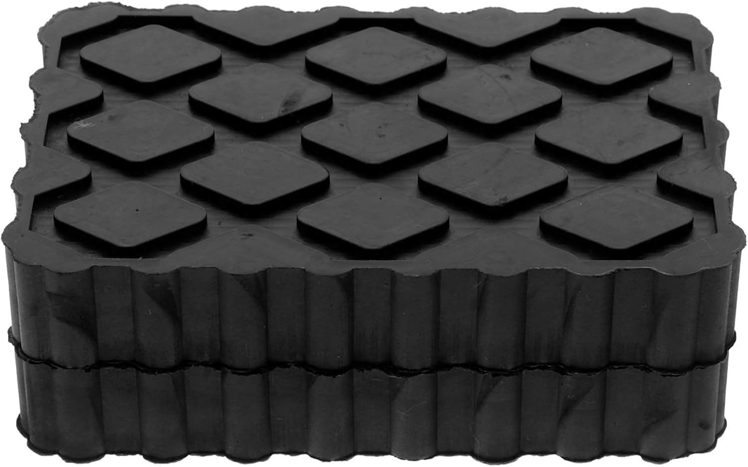 NOLITOY 2Pcs Black Rubber Car Jack Blocks Camper Jack Stand Pads for Rv Stabilizer Wear-Resistant Lift Pads with Easy Installation Versatile Support for Car Hoist