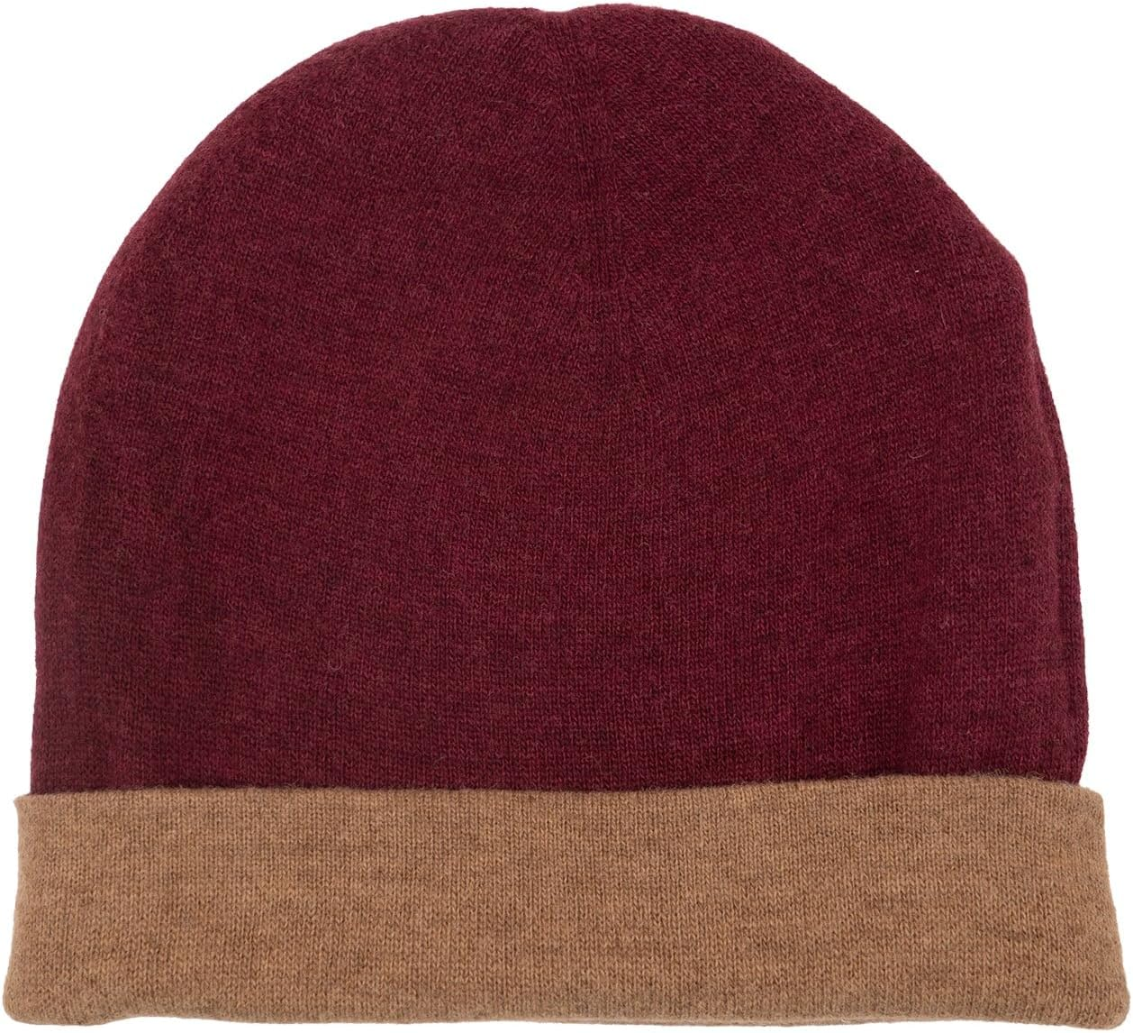 Tibetan Socks Handmade Soft Yak Wool Reversible Beanie Skull Cap for Men and Women