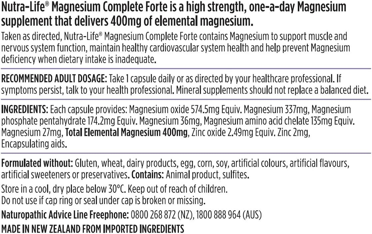 Nutralife Magnesium Forte Daily Cap X 100