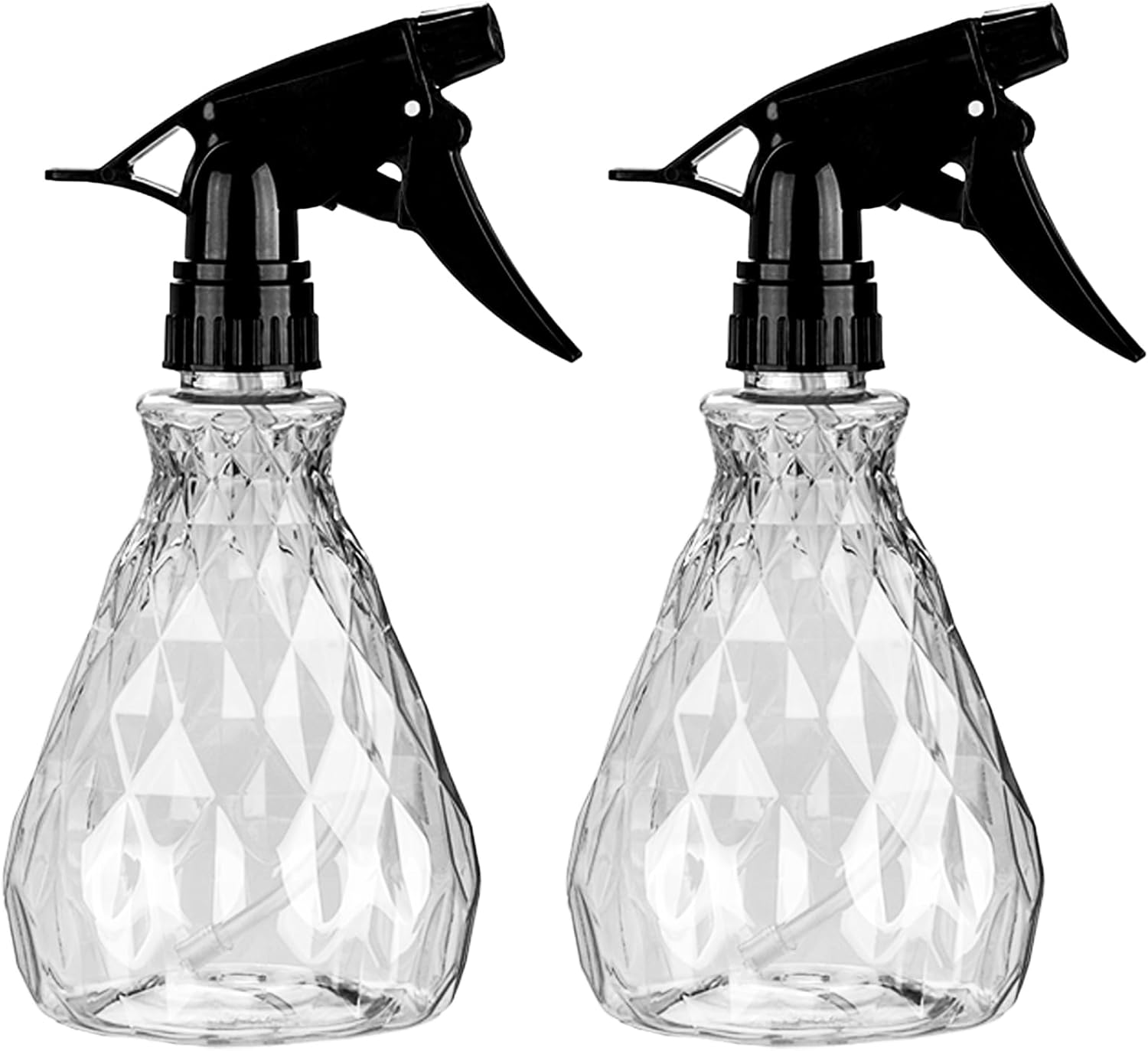 2 Pcs Spray Bottles, 500 Ml/17 Oz Empty Water Spray Bottles, Plastic Reusable Adjustable Mist Sprayer Squirt Bottles Containers Refillable for Cleaning Solutions, Gardening, Plants