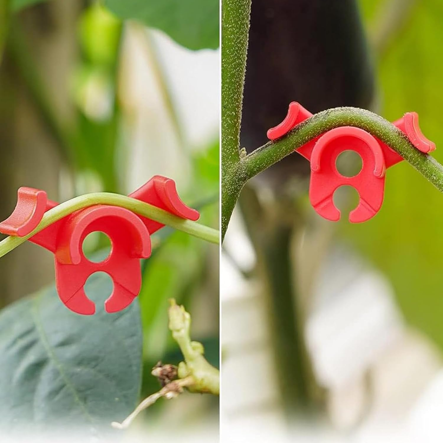 Plant Training Clips 90 Degrees Stem Trainer Clips, 40 Pieces Plants Bud Bender,Low-Stress Plants Training Clip,90&deg; Planting Stem Bender Low Stress Planting Branch Trainer Clips for Flower, Red