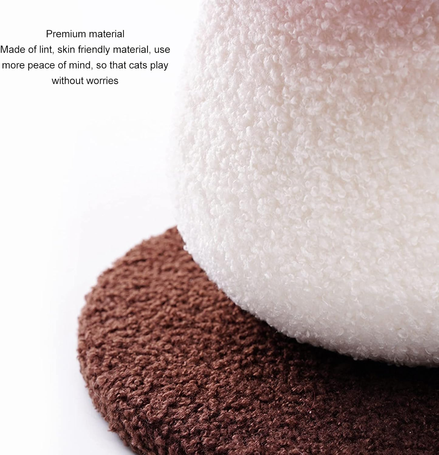 Cat Scratching Post, Mushroom Shaped Cat Scratch Pad Durable Grinding Claws Sisal, Skin Friendly Soft Smooth Plush Interactive Cute Cat Scratching Board for Pet Cat