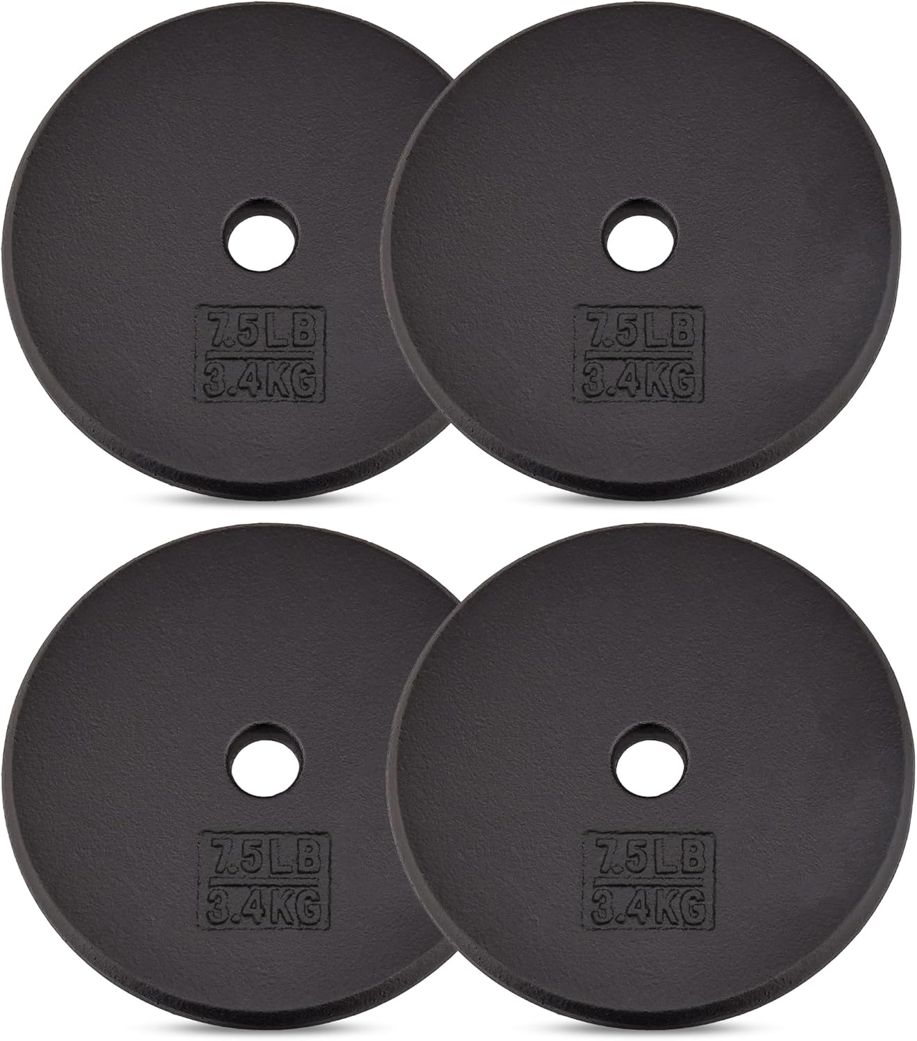 Yes4All Standard 1-Inch Cast Iron Weight Plates 5, 7.5, 10, 15, 20, 25 Lbs (Single & Pair) image number 1
