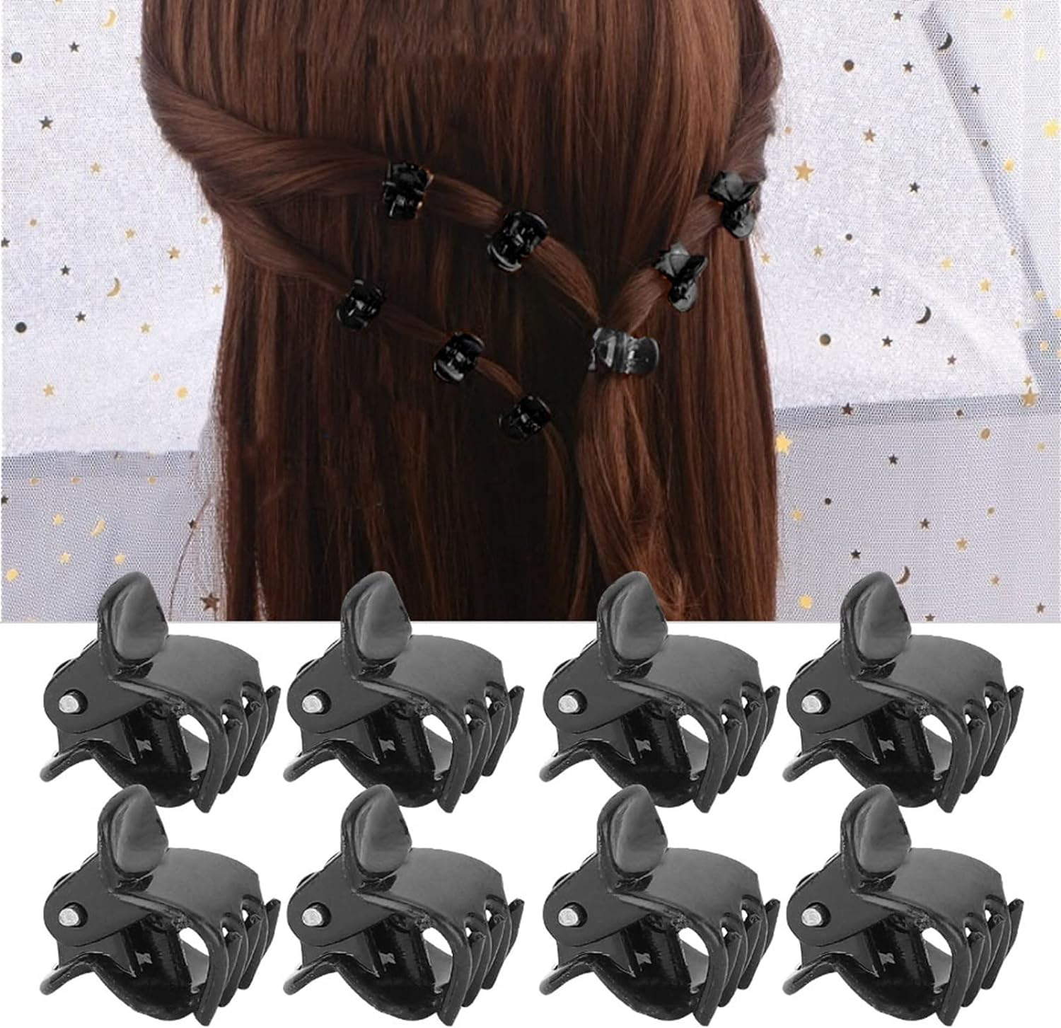 Mini Hair Clips Women Girls Small Durable Plastic Pine Clips Thick Thin Hair Non-Slip Firm Back Other Hairstyles Effortless Beauty Tool Hair Styling Pack of 100 image number 1