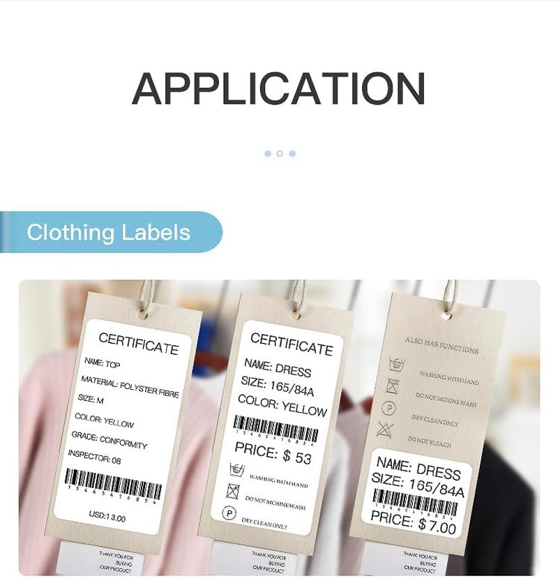 Niimbot Thermal Label Sticker for B1/B21/B3S, White, 40 X 60 Mm (125-Pieces)