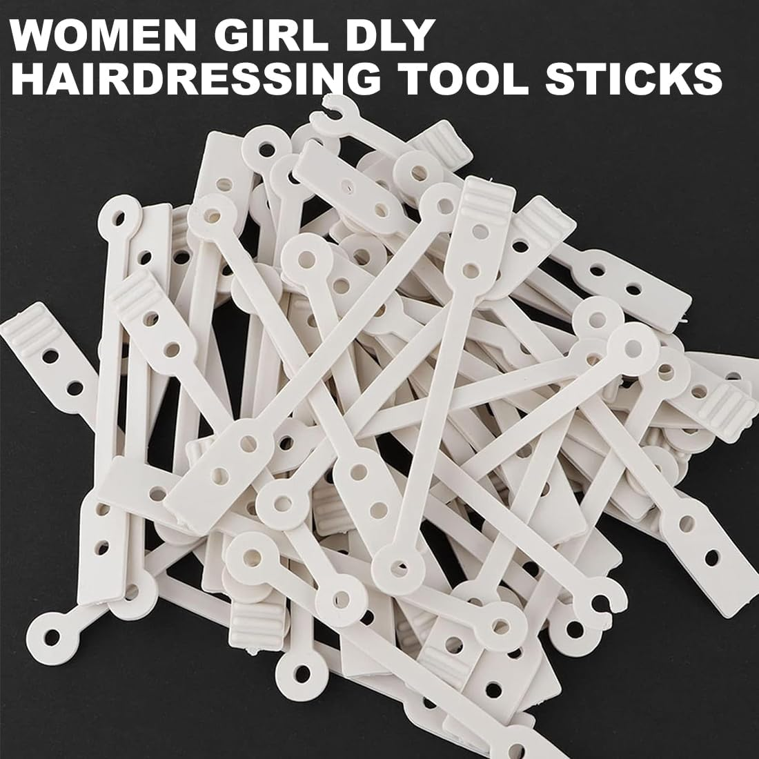 UEAVOID Pack of 50 Perm Winder Rubber Perm Rods Set Hairdressing Tool DIY for Women Girls, Appropriate Thickness, Good Hand Feel, Good Elasticity image number 4