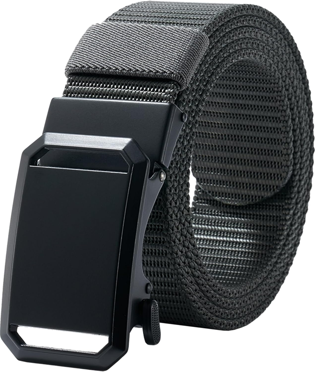 Lionvii Men'S Belt - Ratchet Belt for Men Casual, Nylon Jeans Belt with Click Buckle, Breathable Fabric Waist Strap Easy Adjustable Trim to Fit 28-49" Waist