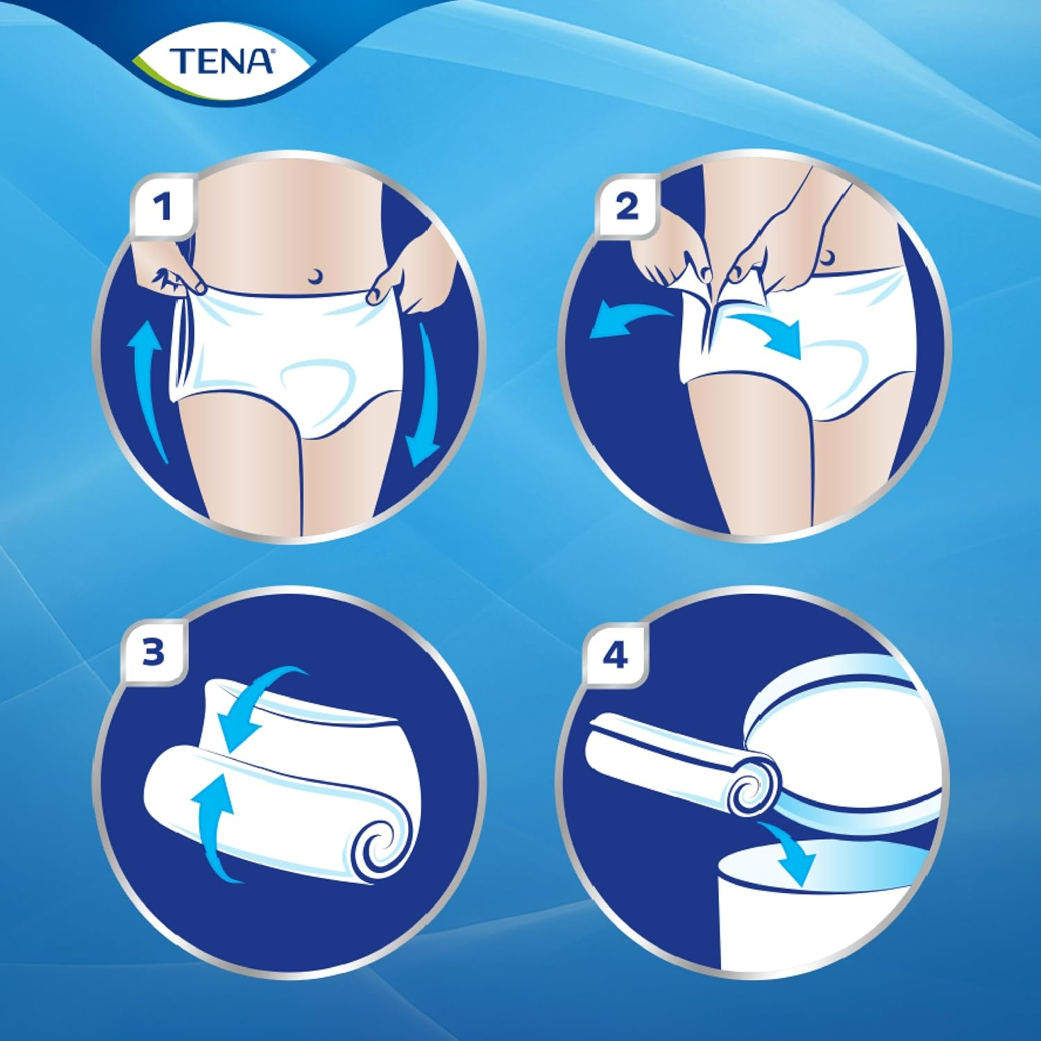 TENA plus Pants, Heavy Incontinence, Large, Pack of 8 image number 4