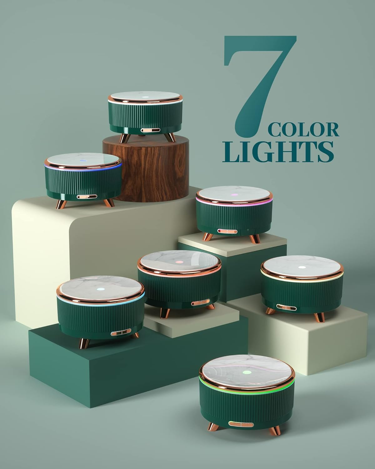 500Ml Essential Oil Diffusers for Home, Aromatherapy Diffuser, Room Aroma Diffuser, Scent Diffuser，Green image number 1