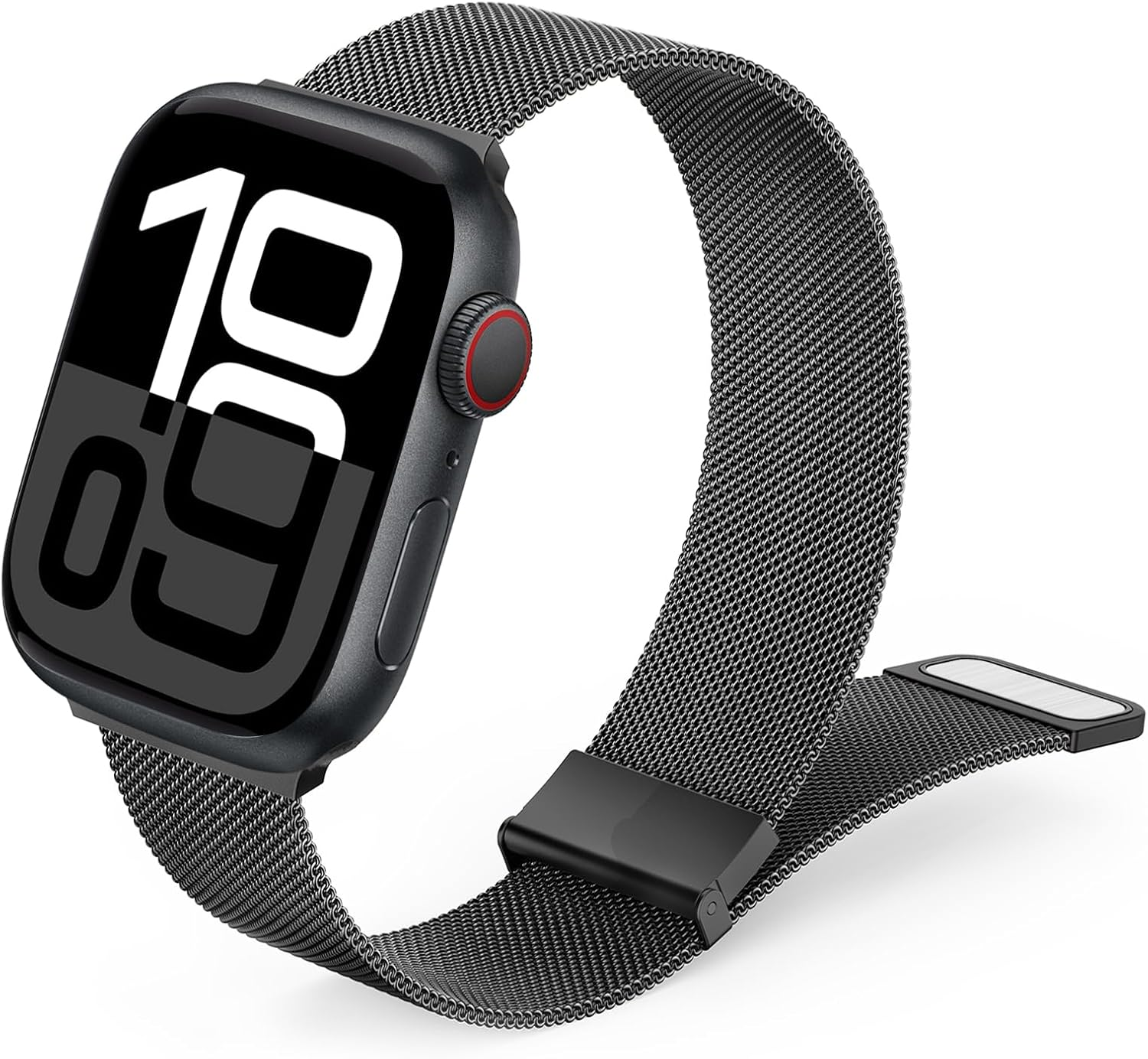 Leonids Metal Bands for Apple Watch Bands 38Mm 40Mm 41Mm 42Mm 44Mm 45Mm 46Mm 49Mm for Women Men, Stainless Steel Mesh Loop Magnetic Clasp Replacement Straps for Iwatch Series 10/9/8/7/6/5/4/3/Se/Ultra