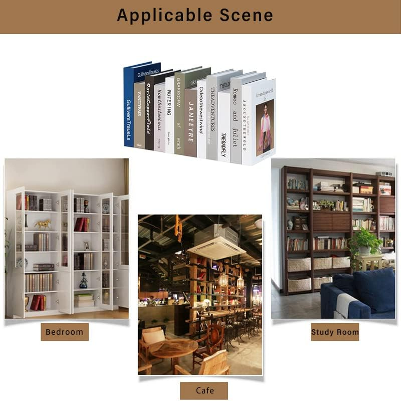12Pcs Decorative Books Fashion Fake Book Modern Hardcover Decoration for Home Office Bar Table Shelf Decor Book Display - Style A image number 6